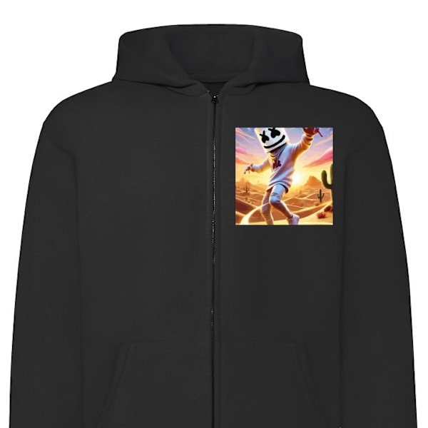 Zip-Hoodie | Huvtröja med Dragkedja för Vuxna Fortnite svart XL