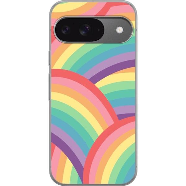 Google Pixel 9 Gennemsigtig cover Regnbue