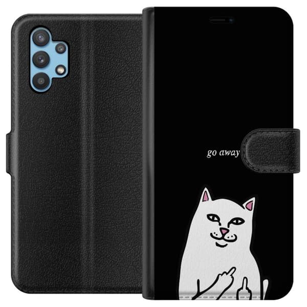 Kompatibelt Plånboksfodral till Samsung Galaxy A32 5G Meme! Katt