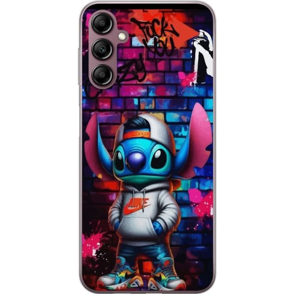 Kompatibelt Mobildeksel til Samsung Galaxy A14 5G Gatekunstalien i hettegenser i neon-graffitistil