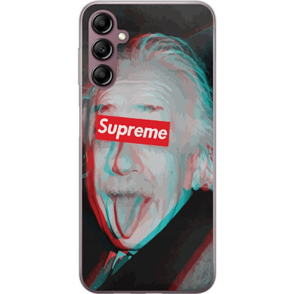 Samsung Galaxy A14 5G Gennemsigtig cover Supreme Albert Einstein 3D Motiv Streetwear Design Populær Videnskab Ikonisk Grafisk Urban Kunst