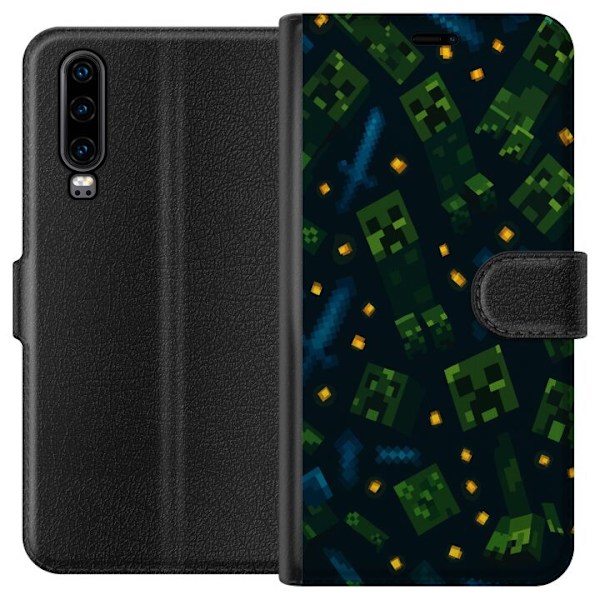 Huawei P30 Tegnebogsetui Minecraft Dungeons Mob