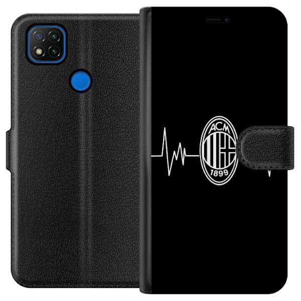 Xiaomi Redmi 9C Tegnebogsetui AC Milan