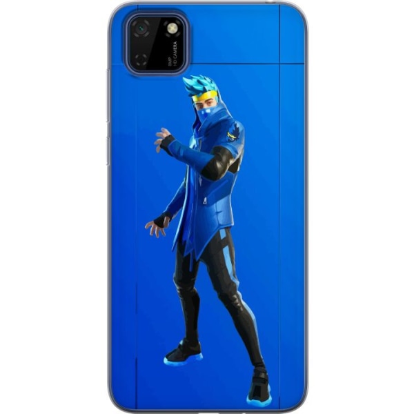 Huawei Y5p Gennemsigtig cover Fortnite - Ninja Blue