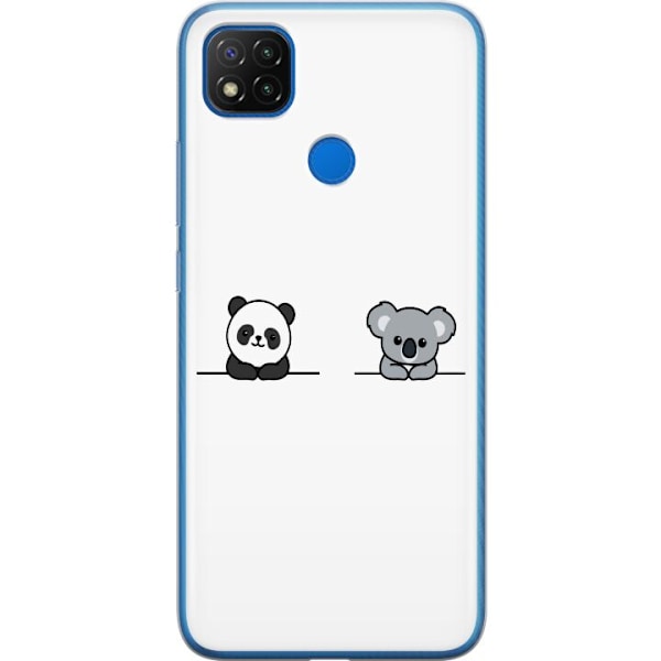 Xiaomi Redmi 9C Läpinäkyvä kuori Panda Koala