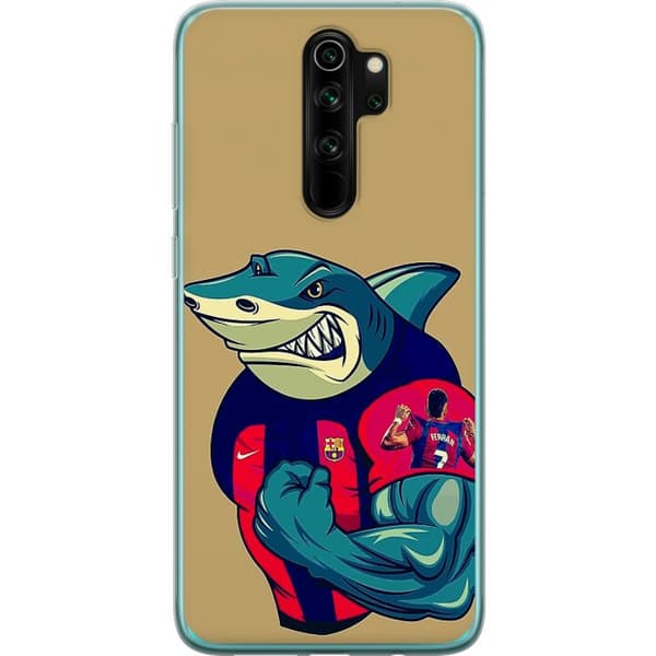 Kompatibelt Mobilskal till Xiaomi Redmi Note 8 Pro  Haj med Ferran Torres blå