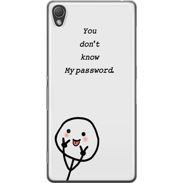 Sony Xperia Z3 Genomskinligt Skal You Don’t Know My Password – edgy textmotiv med attityd