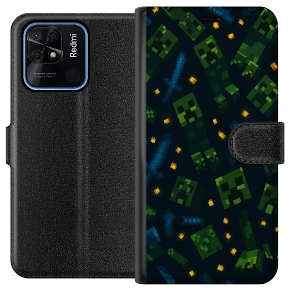 Xiaomi Redmi 10C Plånboksfodral Minecraft Dungeons Mob