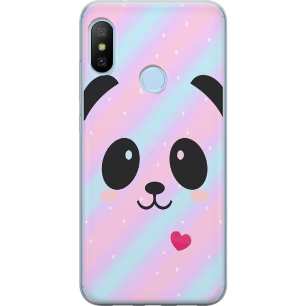 Xiaomi Mi A2 Lite Läpinäkyvä kuori Sateenkaari Panda