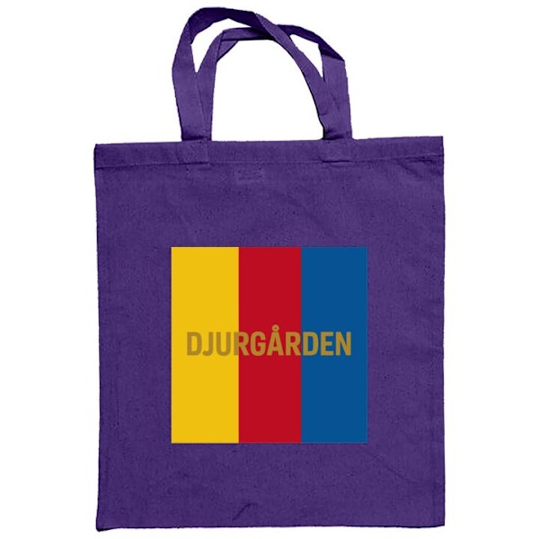 Mulepose | Holdbar Indkøbstaske i Stof Djurgården - fodbold Lilla one size