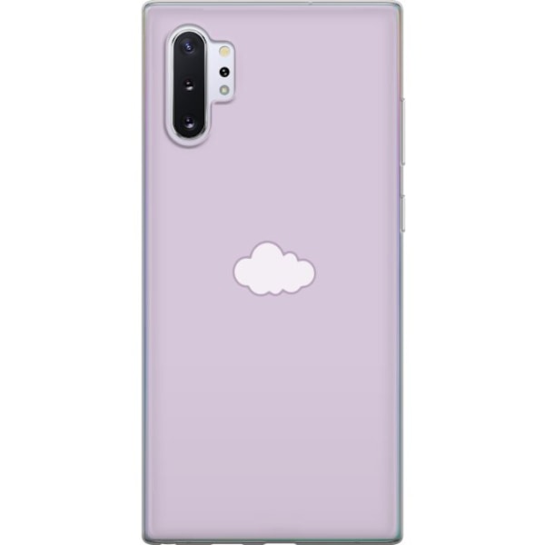 Samsung Galaxy Note10+ Genomskinligt Skal Lila Moln – minimalistiskt moln på lila bakgrund