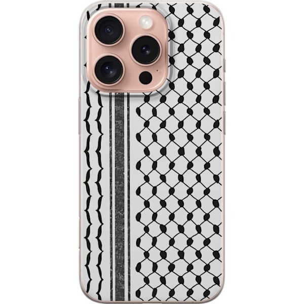 Apple iPhone 16 Pro Läpinäkyvä kuori Palestiinalainen kuvio - perinteiseen tyyliin inspiroima keffiyeh-kangas