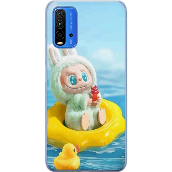 Xiaomi Redmi Note 9 4G Gjennomsiktig deksel Labubu Stripe Atta