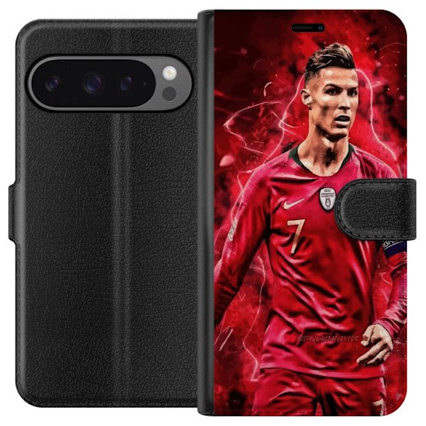 Google Pixel 9 Pro XL Lompakkokotelo Ronaldon Taidot - CR7 Suu