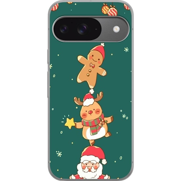 Google Pixel 9 Pro Läpinäkyvä kuori Hyvää Joulua