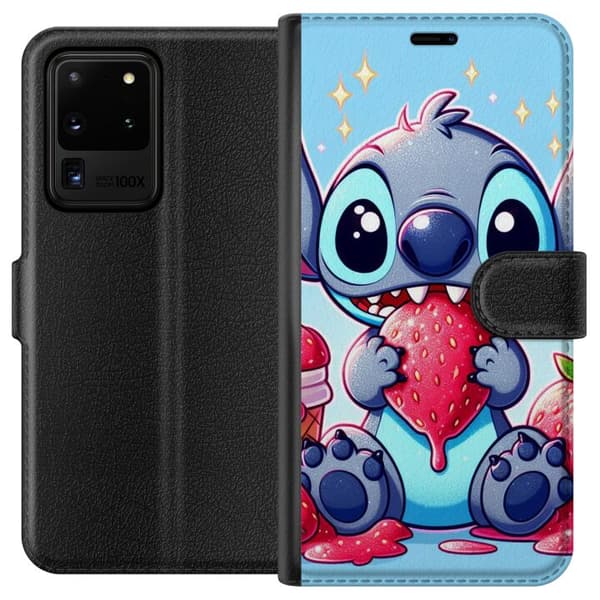 Kompatibel Tegnebogsetui til Samsung Galaxy S20 Ultra Strawberry Stitch