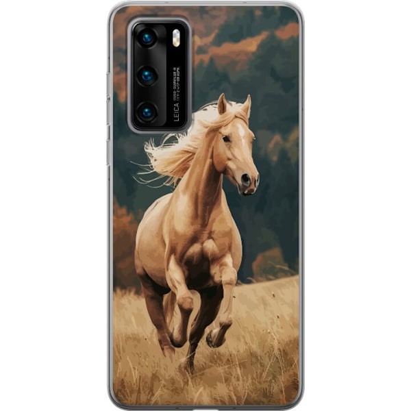 Huawei P40 Gennemsigtig cover Løbende Hest