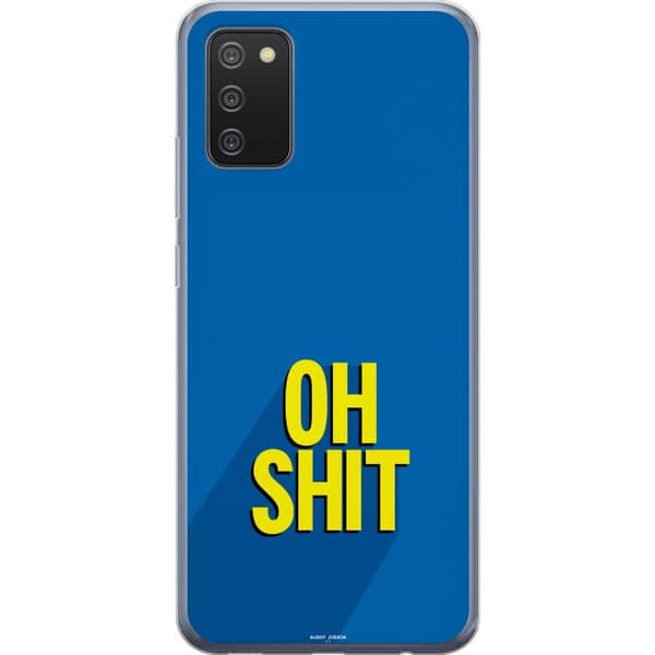 Kompatibelt Mobilskal till Samsung Galaxy A02s Oh Shit text blå