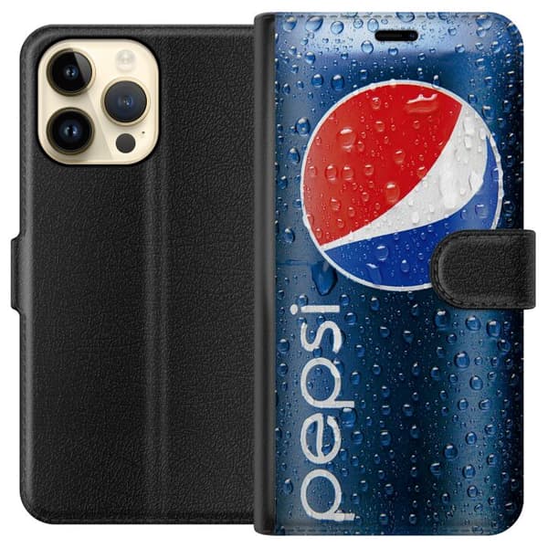 Kompatibelt Lommeboketui til Apple iPhone 15 Pro Max Pepsi Can