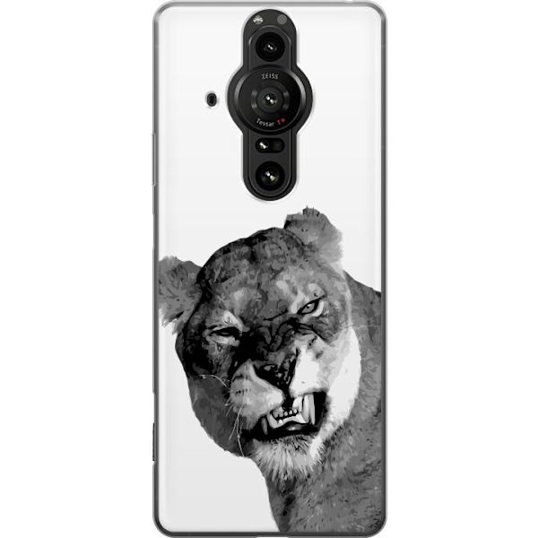 Sony Xperia Pro-I Läpinäkyvä kuori Leijona Taiteellinen Eläinaihe Afrikkalainen Tyyli Viidakon Tunnelma Graafinen Suunnittelu Kotikoristeet Eläin