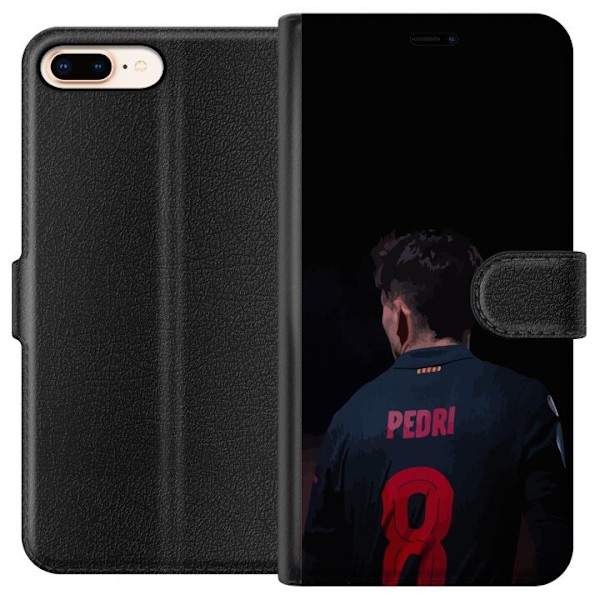 Apple iPhone 8 Plus Lompakkokotelo Pedri FC Barcelona Jalkapallo Espanjalainen Keskikenttäpelaaja Maali Urheilumotivaatio Fanit Lapset Nuoret