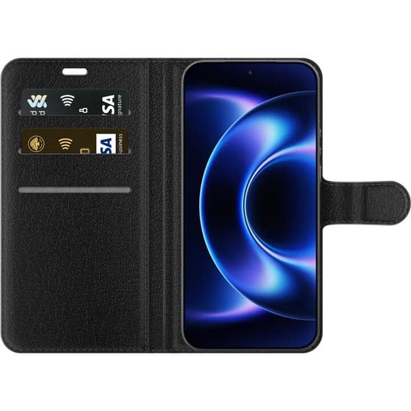Kompatibelt Lommeboketui til Xiaomi 17 Ultra Gullig Pikachu EX samlebilde med regnbueeffekter gull