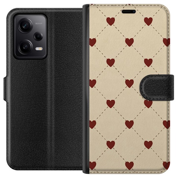 Xiaomi Redmi Note 12 Pro Lommeboketui Hjertegrind