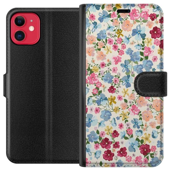 Kompatibel Tegnebogsetui til Apple iPhone 11 Blomster