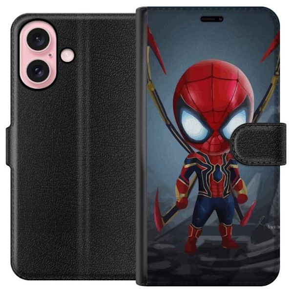 Apple iPhone 16 Lommeboketui Spider-Man