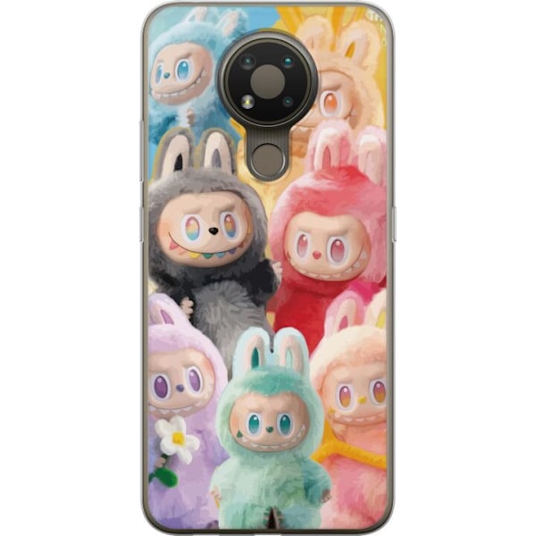 Nokia 3.4 Genomskinligt Skal Labubu Sketch Style – Handritat monster i tusch