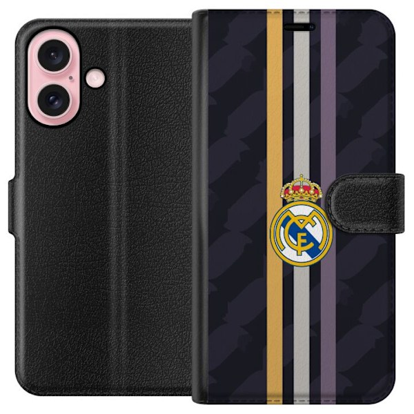 Apple iPhone 16 Lommeboketui Real Madrid