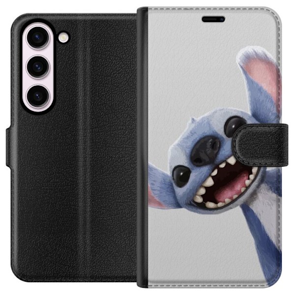 Samsung Galaxy S23 Tegnebogsetui Stitch i fart - Kawaii-design
