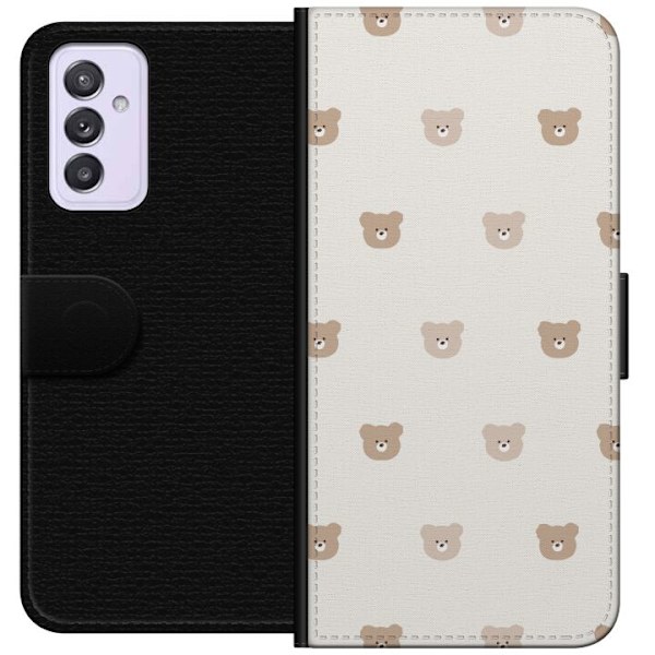 Samsung Galaxy A82 5G Tegnebogsetui Teddybaggrund - søde tedd