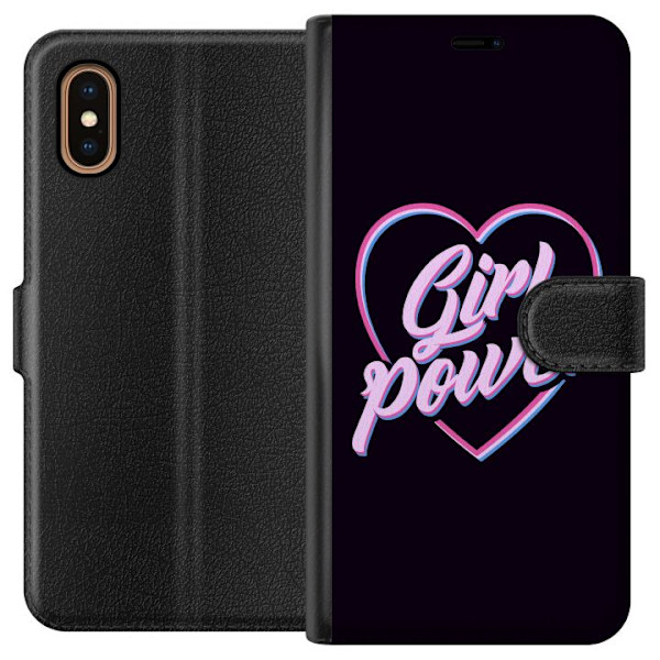 Apple iPhone XS Max Plånboksfodral Neon Girl Power