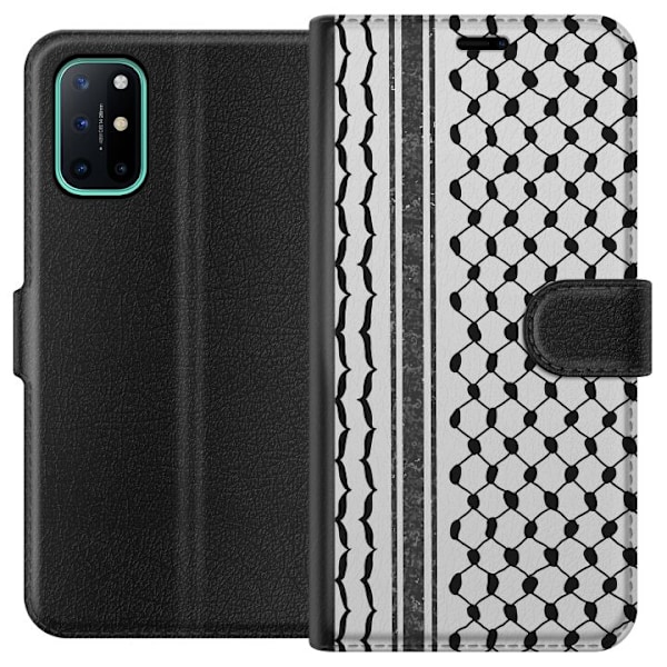OnePlus 8T Lompakkokotelo Palestiinalainen kuvio - perinteiseen tyyliin inspiroima keffiyeh-kangas