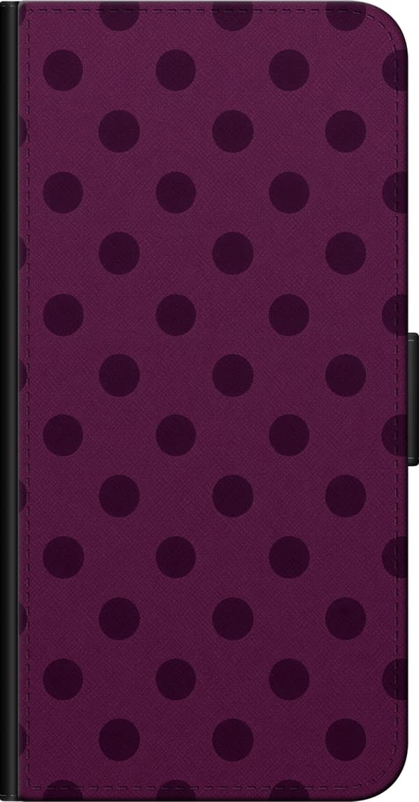 Kompatibelt Plånboksfodral till Sony Xperia 5 II Plum Pop Dots lila