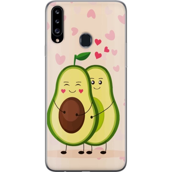 Samsung Galaxy A20s Gennemsigtig cover Avokado Kærlighed