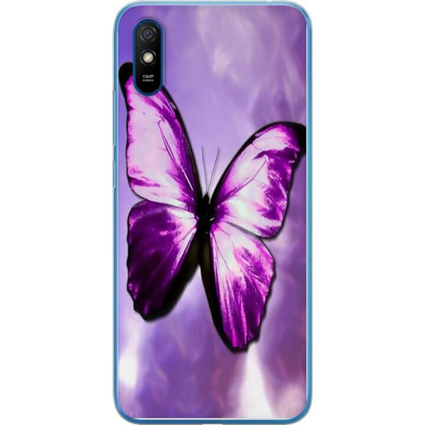 Xiaomi Redmi 9A Läpinäkyvä kuori Perhonen