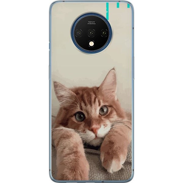 OnePlus 7T Gjennomsiktig deksel Katt