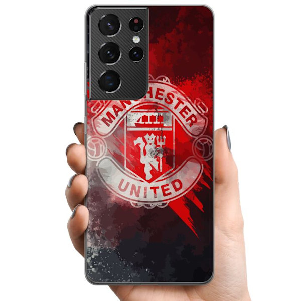 Samsung Galaxy S21 Ultra 5G TPU Matkapuhelimen kuori Manchester United FC