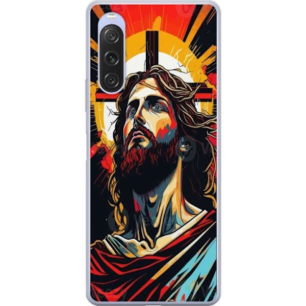 Sony Xperia 10 V Läpinäkyvä kuori Jeesus ja Kortti - uskonn