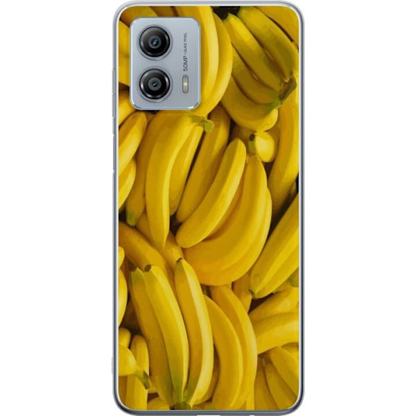 Motorola Moto G53 Genomskinligt Skal Banana Pattern – lekfullt mönster med gula bananer