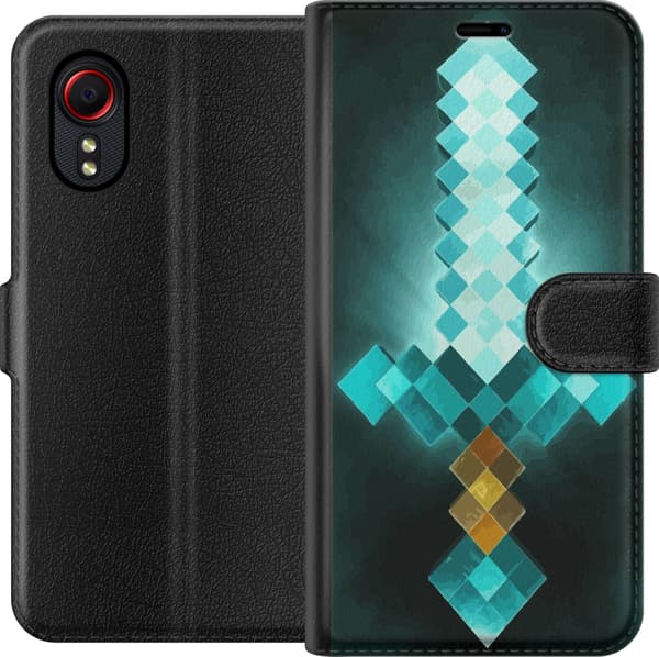 Kompatibel Tegnebogsetui til Samsung Galaxy Xcover 5 Minecraft sværd