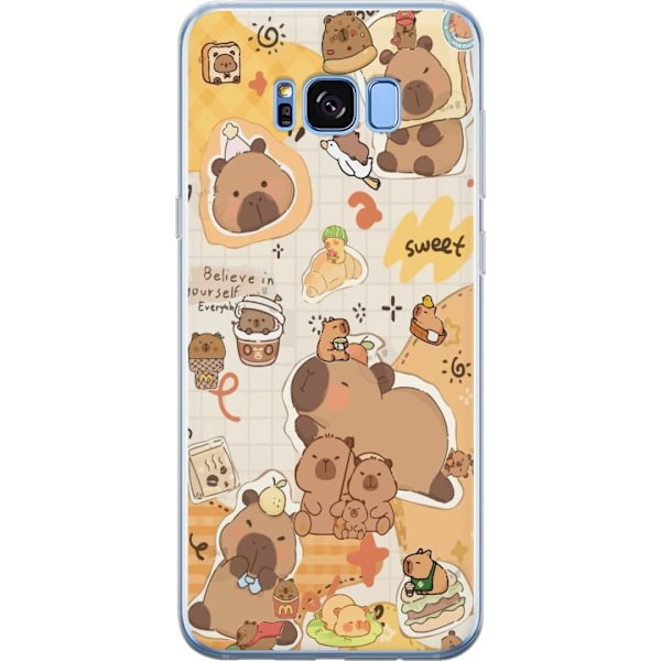 Samsung Galaxy S8+ Genomskinligt Skal Kawaii capybara mobilskal med gulliga djurmotiv