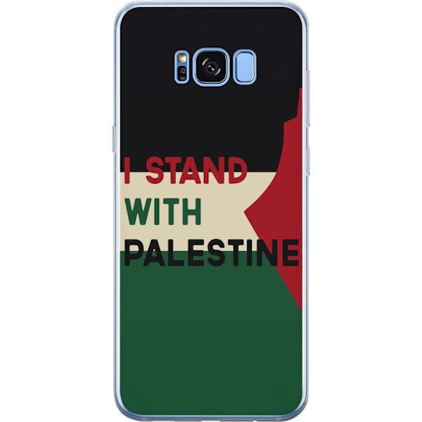 Samsung Galaxy S8+ Genomskinligt Skal Stand with Palestine – solidaritetsdesign med starkt budskap