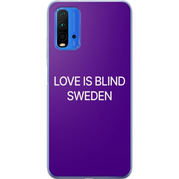 Xiaomi Redmi 9T Gennemsigtig cover Kærlighed er Blind