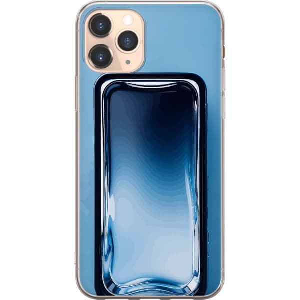 Kompatibel Mobilcover til Apple iPhone 11 Pro Abstrakt blå glaseffekt med bløde overgange og blanke reflektioner blå