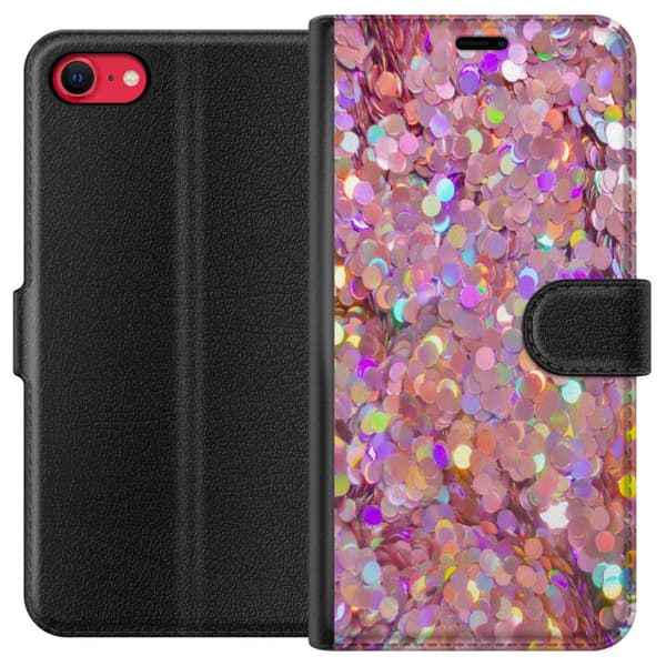Kompatibel Tegnebogsetui til Apple iPhone SE (2020) Glitter