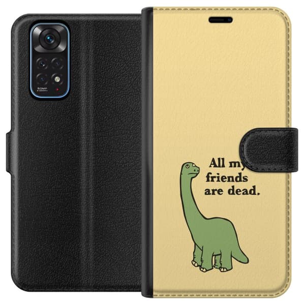 Kompatibelt Plånboksfodral till Xiaomi Redmi Note 11 Dinosaurier