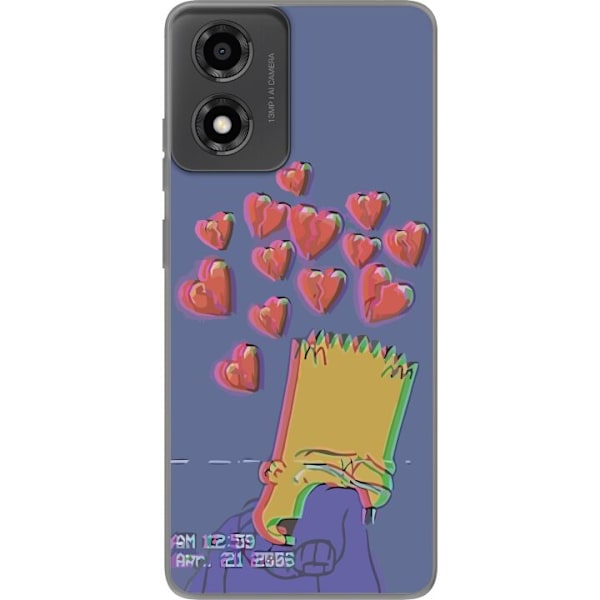 Motorola Moto E14 Gjennomsiktig deksel Bart Simpson